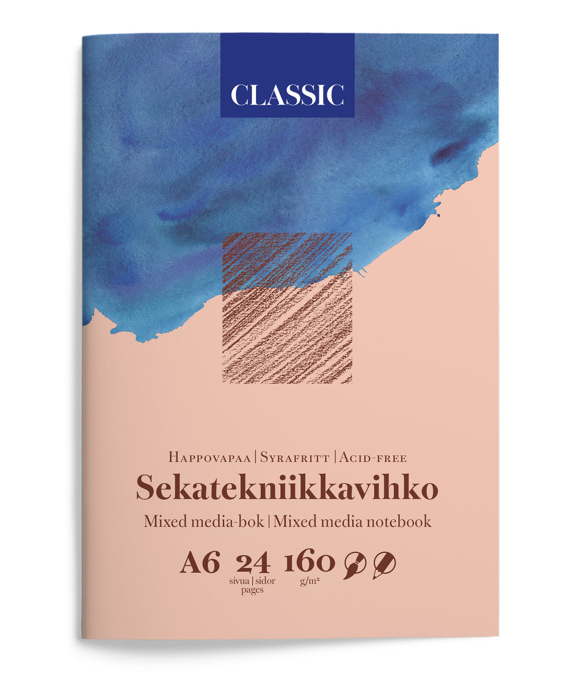 Classic Sekatekniikkavihko A6 160g 24 sivua Mixed Media