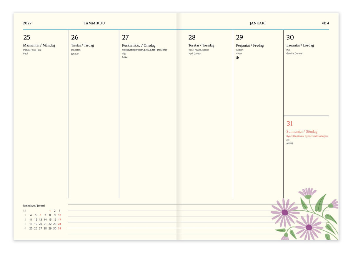 Weekly Planner Midi 2027 Putinki Polka Paper