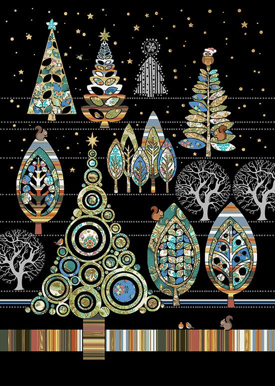 2-part Christmas card Bug Art - Christmas Forest