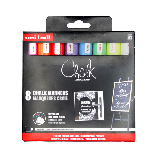 Uni Chalk 8 pcs chalk board PWE-5M 1.8 - 2.5 mm