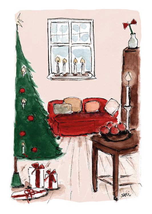 2-part Christmas card Sari's Artwork - Christmas home