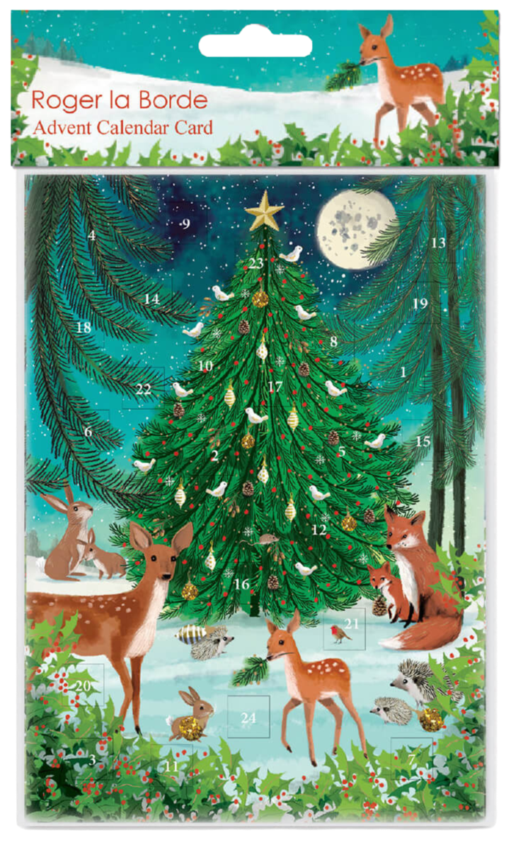 Advent calendar card Roger la Borde - Forest animals