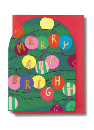 2-part Christmas card Stop the Clock - Merry and Bright