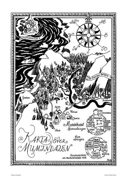 Big Moomin poster - Map of Moomindale