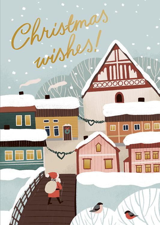 2-part Christmas card Kaisu Sandberg - Church