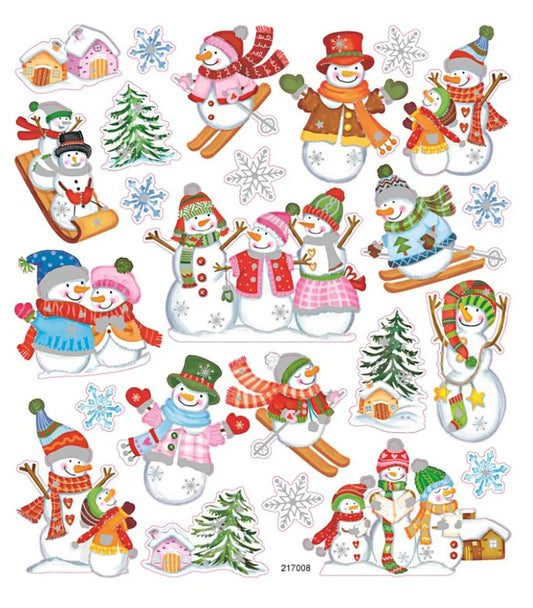 Sticker sheet - Skiing snowman 291841