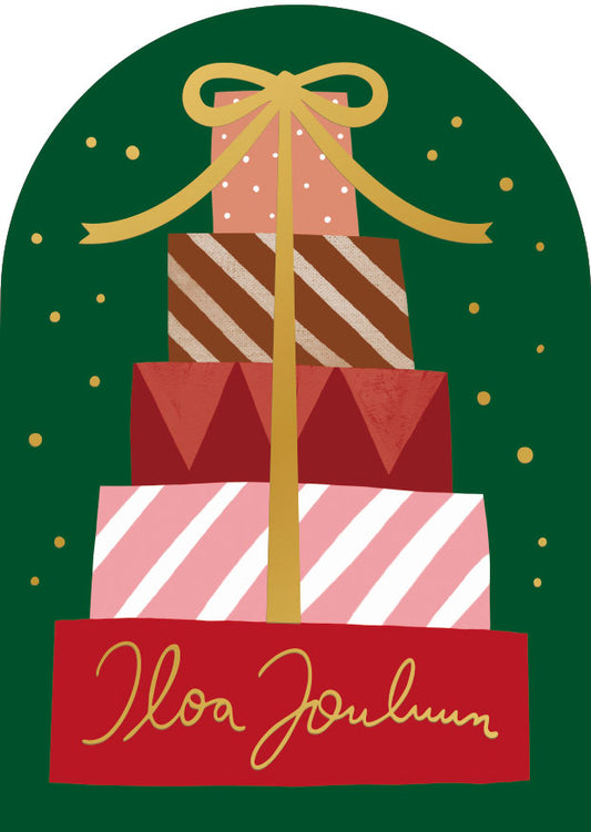 2-part Christmas card Putinki Letters - Packages, Joy for Christmas