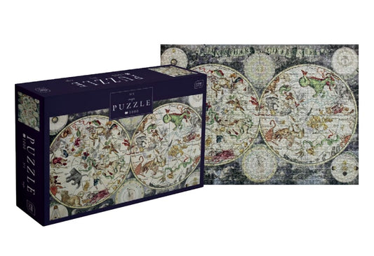 Palapeli 1000 palaa Interdruk - World map