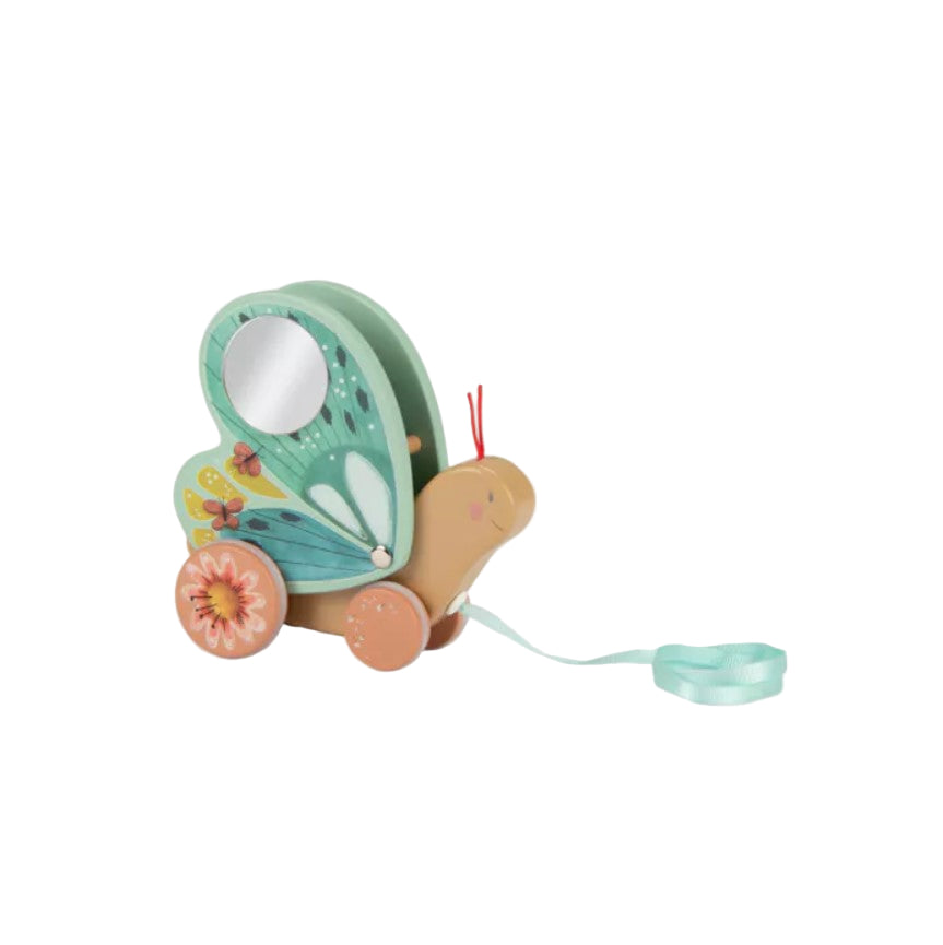 Baby toy Moulin Roty - Butterfly, pull-along