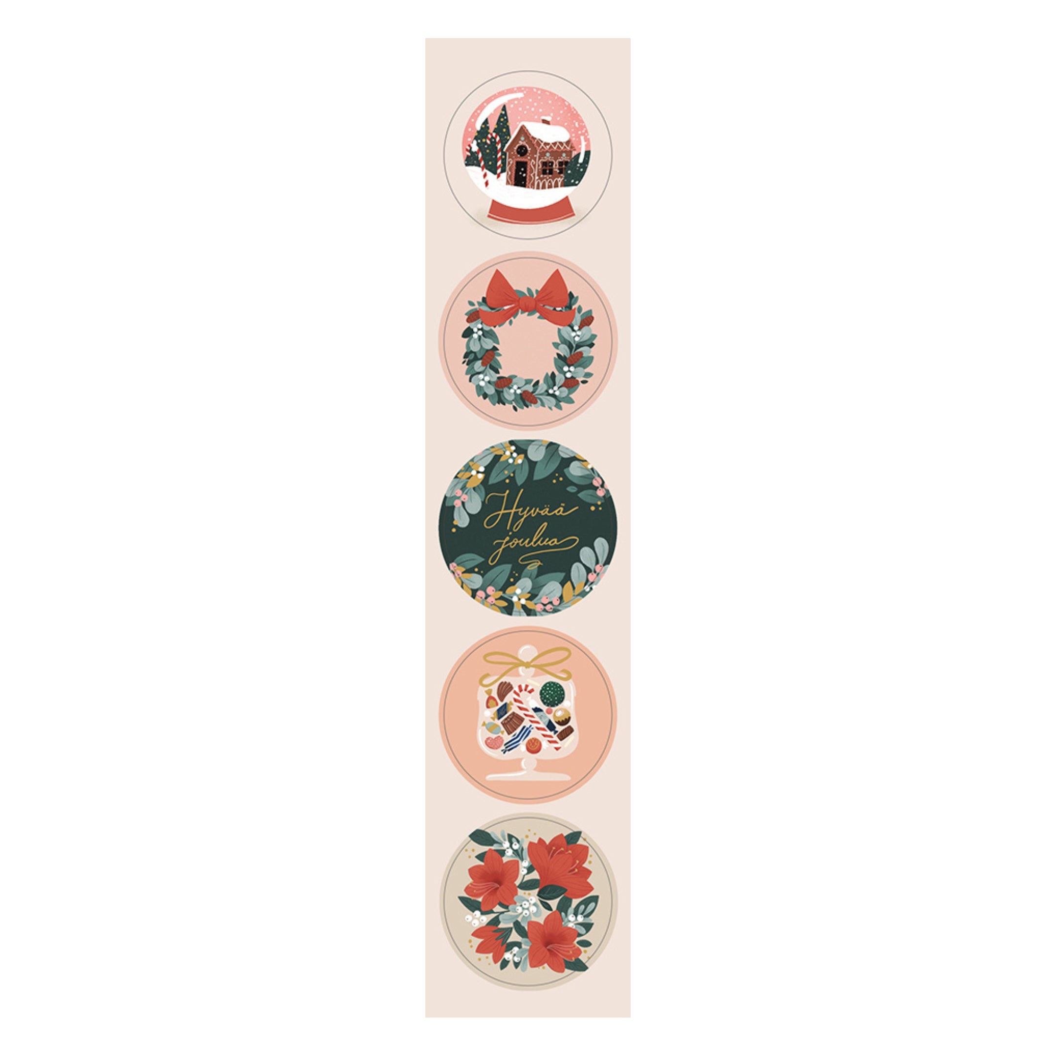 Round Christmas stickers Kaisu Sandberg - Christmas 2022