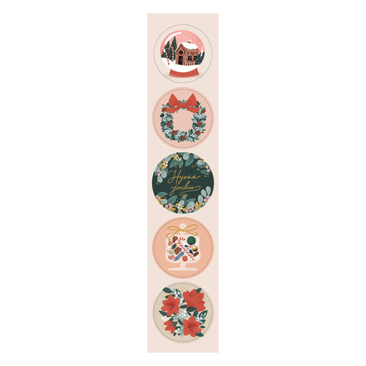 Round Christmas stickers Kaisu Sandberg - Christmas 2022