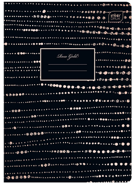 Notebook A5 Interdruk Rose Gold - Black