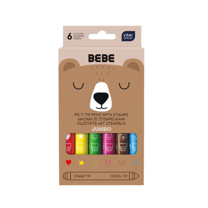 Markers with stamp - Bebe Friends