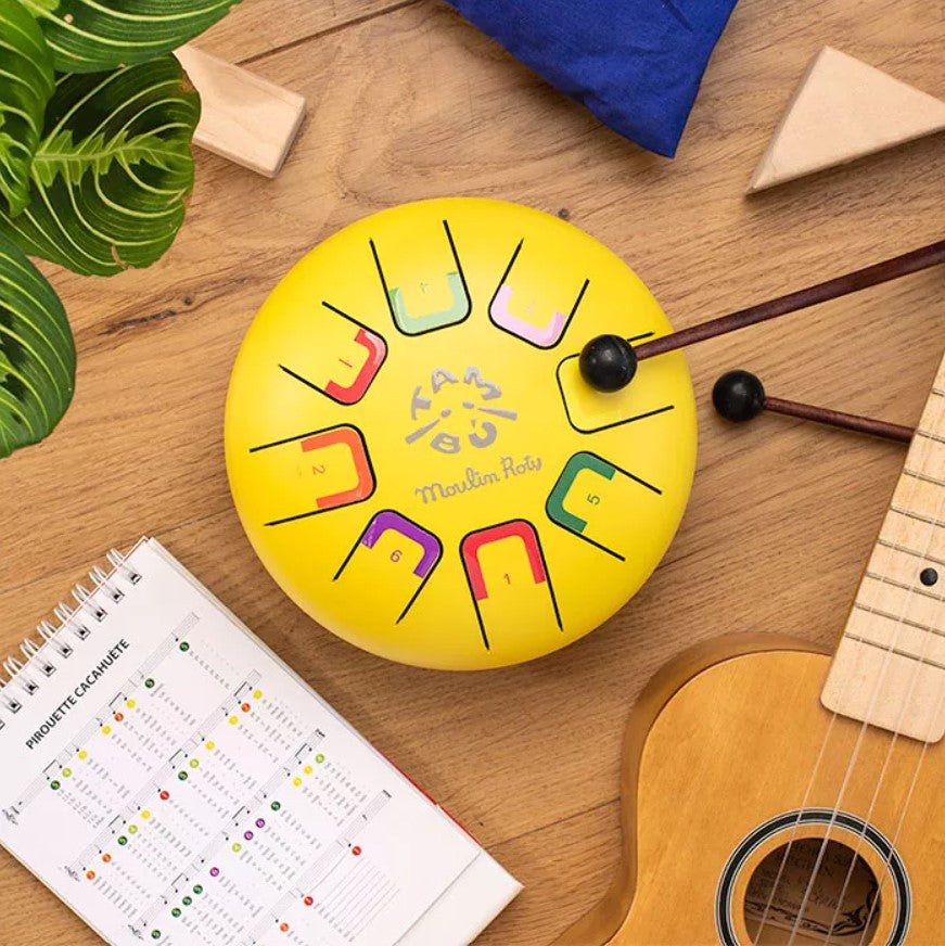 Tongue drum Moulin Roty - yellow