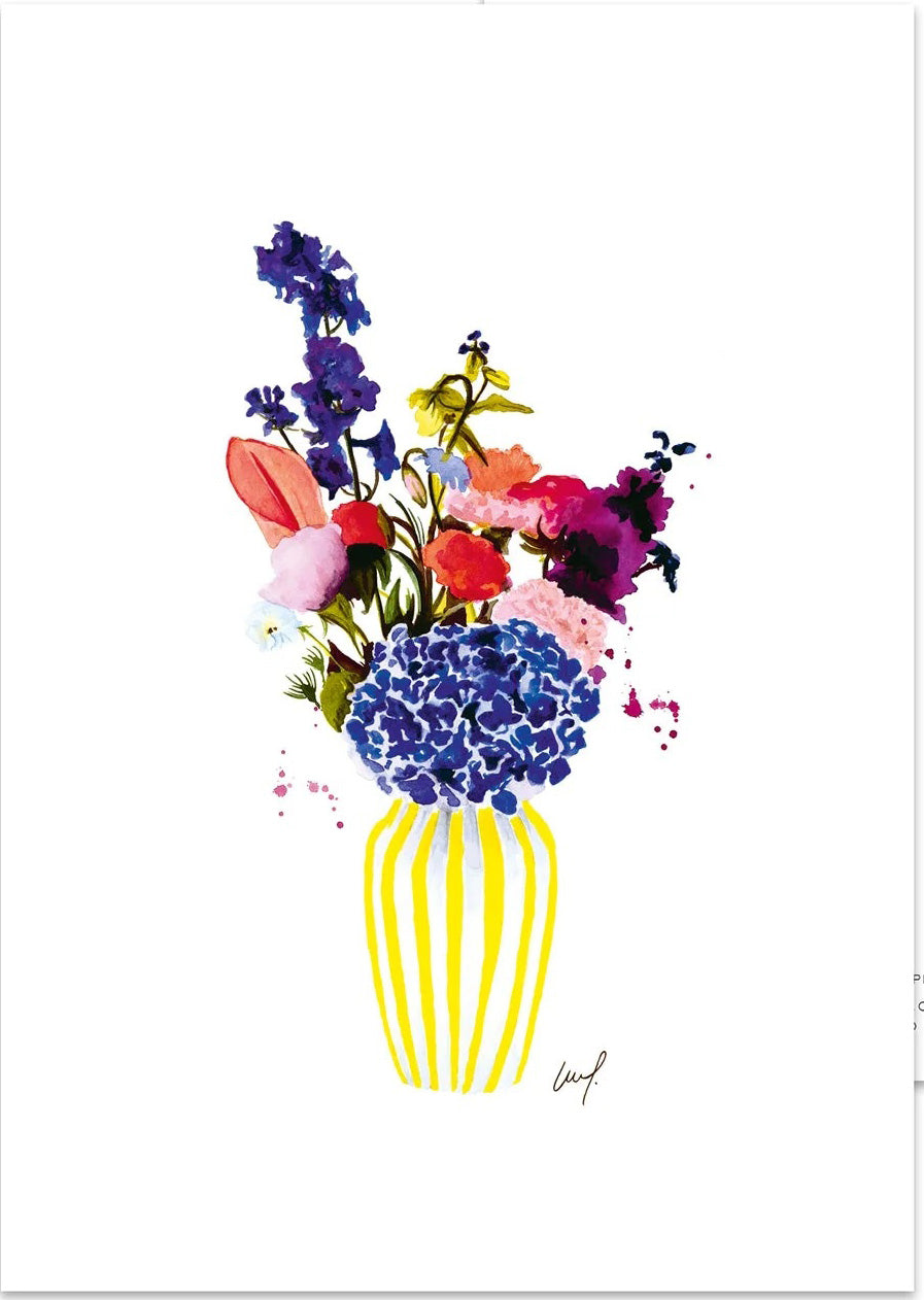 Postcard Leo la Douce - Spring flowers