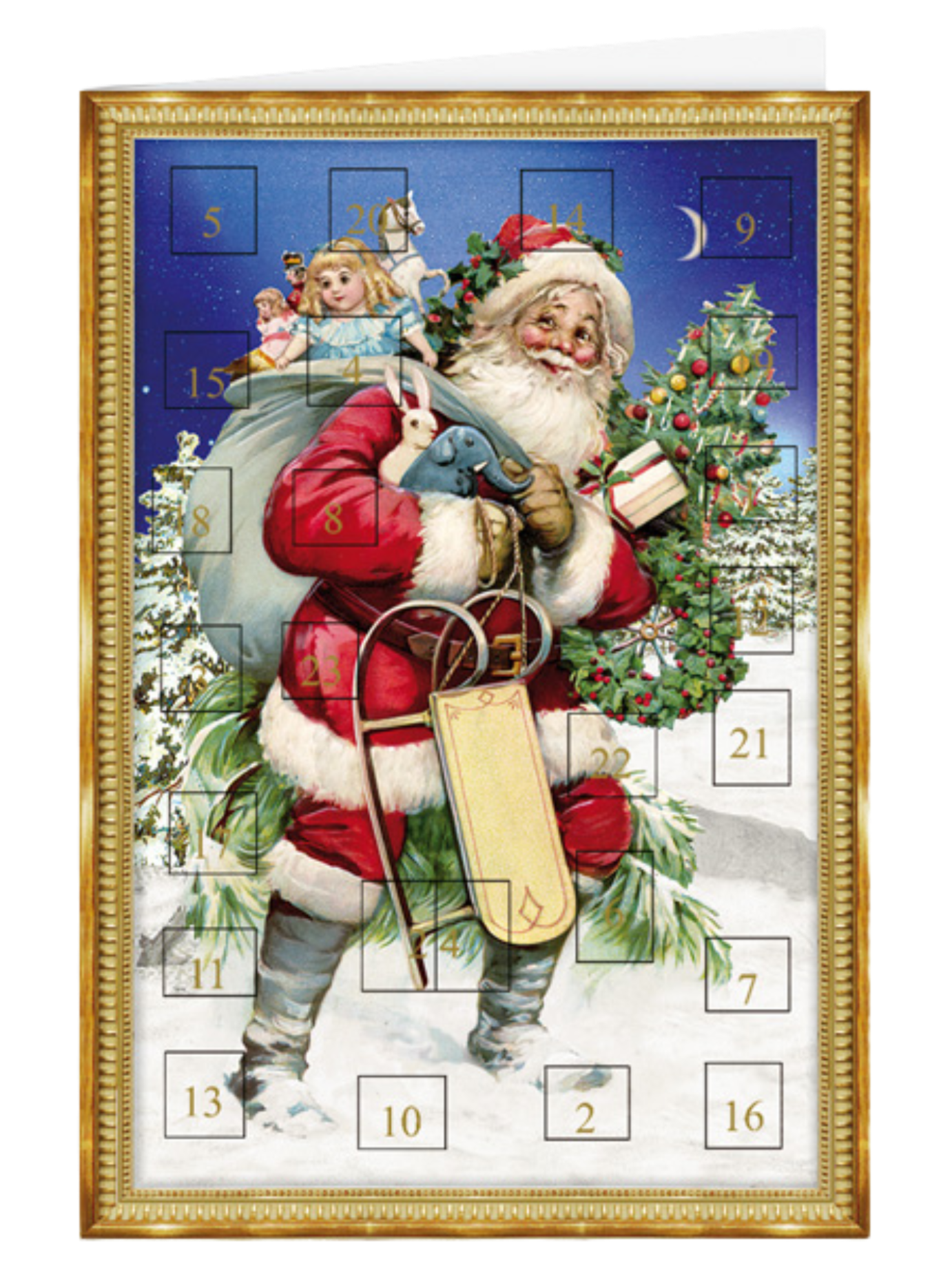 Christmas calendar card Quire - Father Christmas