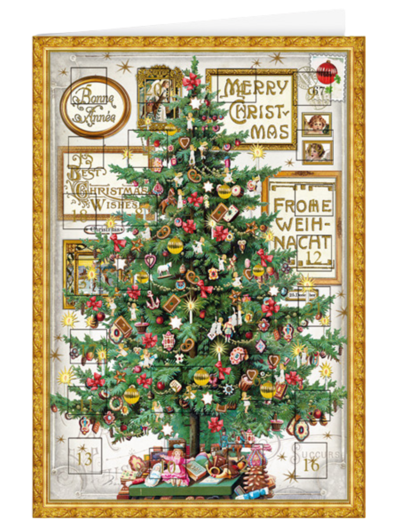 Christmas calendar card Quire - Christmas tree