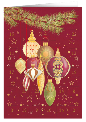 Christmas calendar card Quire - Christmas tree decorations