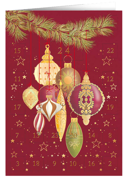 Christmas calendar card Quire - Christmas tree decorations