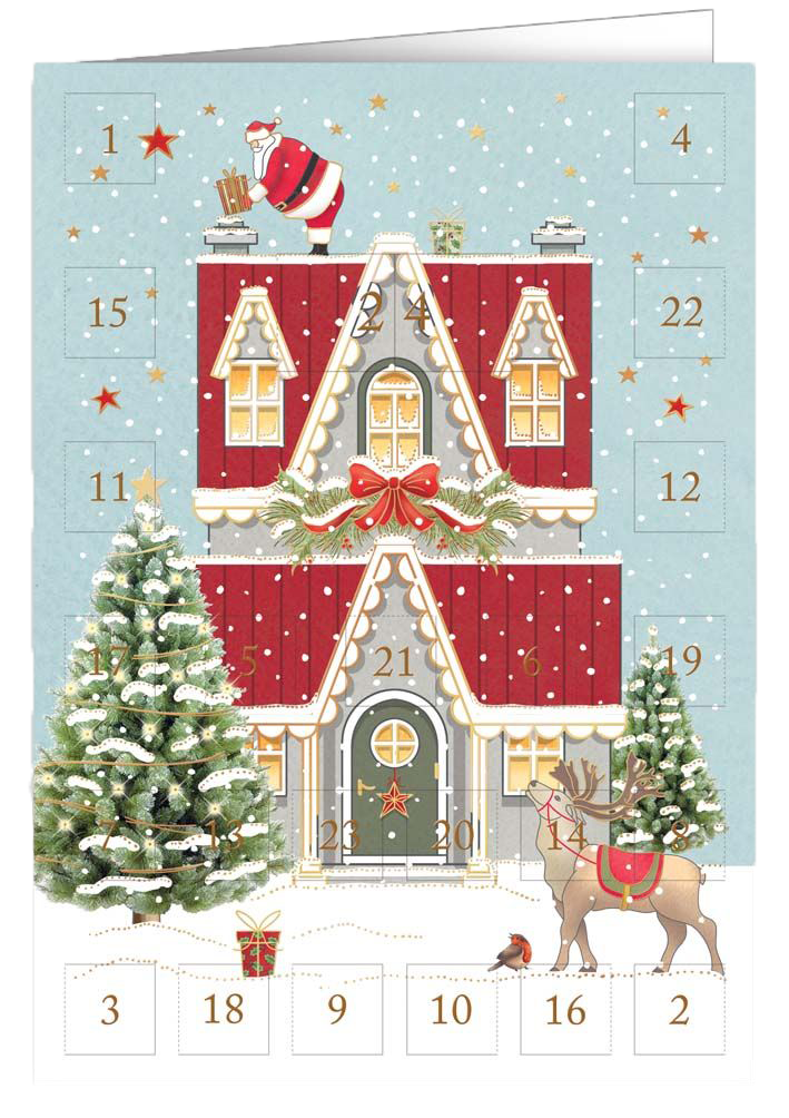 Advent calendar card Quire - Christmas house