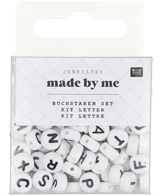 Helmet Rico Design - Letters, white 165 pcs.