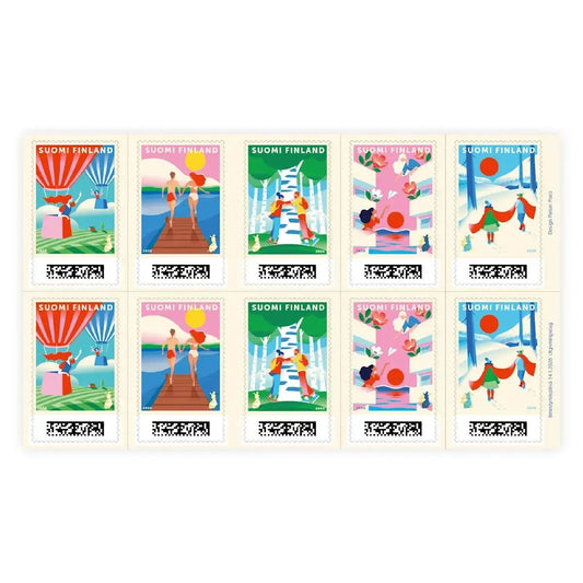 Domestic age-based stamp 10 pcs - On a journey of friendship