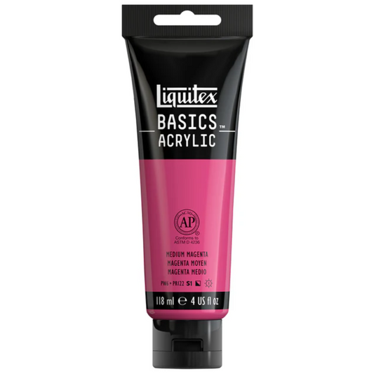 Liquitex Basics 118ml Acrylic Color - 500 Medium Magenta