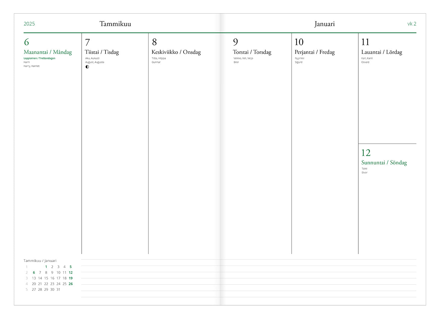 Weekly diary - Kreetta Järvenpää 2025