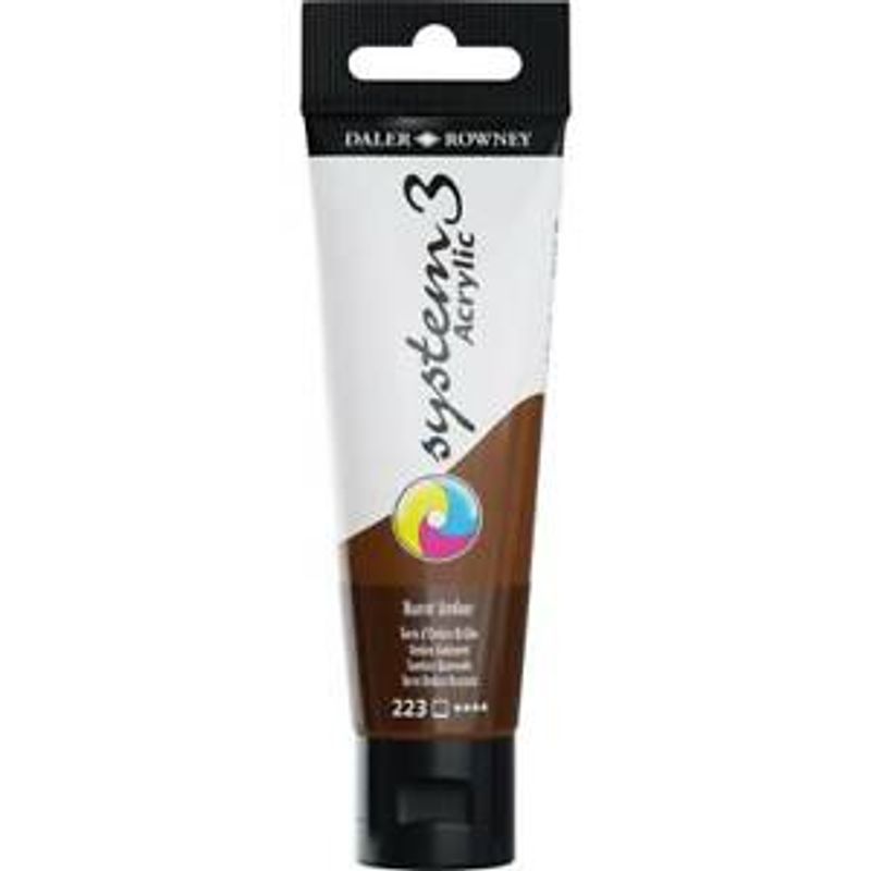 DR System 3 acrylic 59ml 223 Burnt Umber, akryyliväri