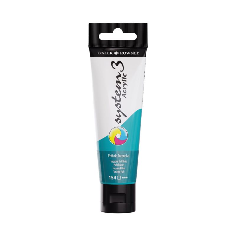 DR System 3 acrylic 59ml 154 Phthalo Turquoise, akryyliväri