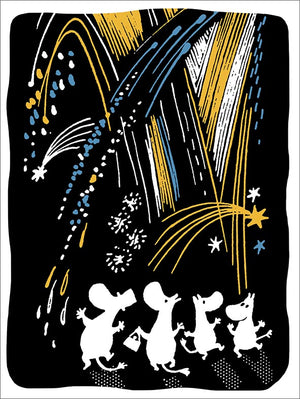 2-osainen kortti kohopaino Muumi - Ilotulitukset