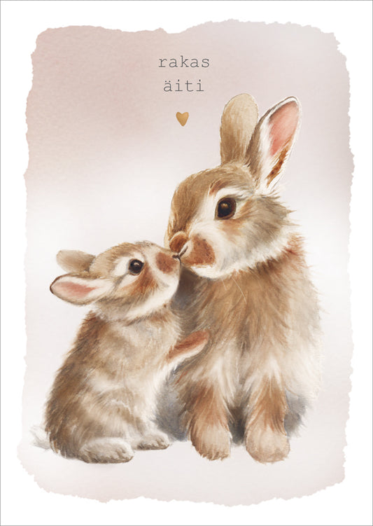 2-part card Henna Adel - Äiti, bunnies