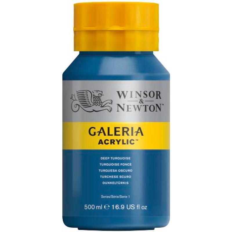 WN Galeria 500ml 232 Deep turquoise (1), 500ml akryyliväri