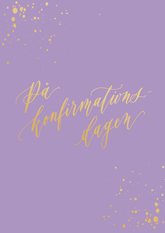 2-part card Calligraphy studio - På konfirmationsdagen