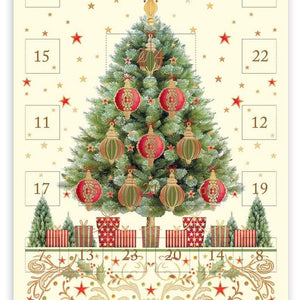 Christmas calendar card Quire - Christmas tree, square