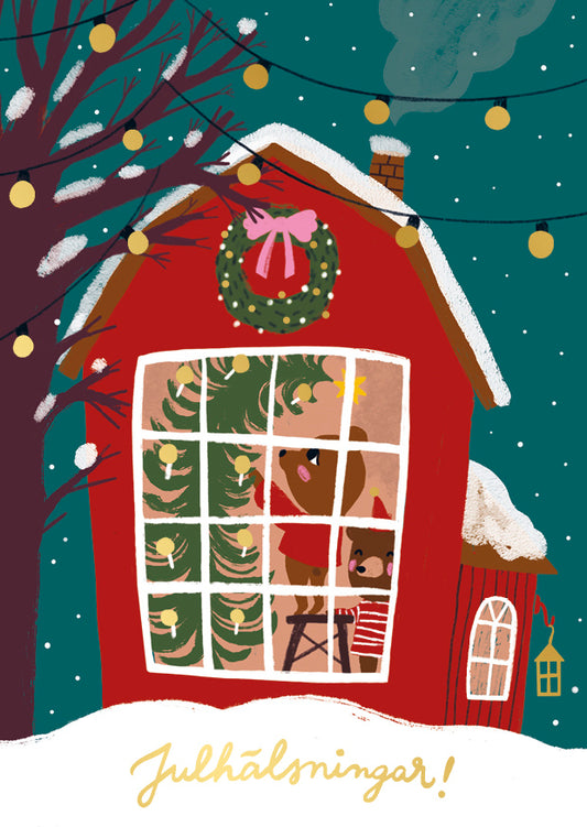Christmas card Mira Mallius - Christmas house, Christmas greetings