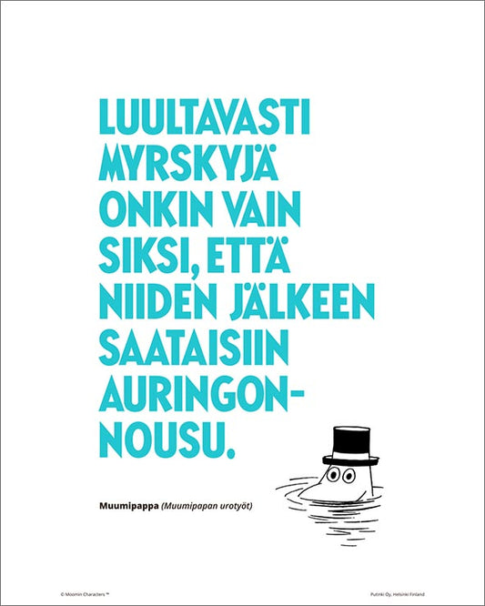 Poster Moomin 24x30 - Myrskyjä