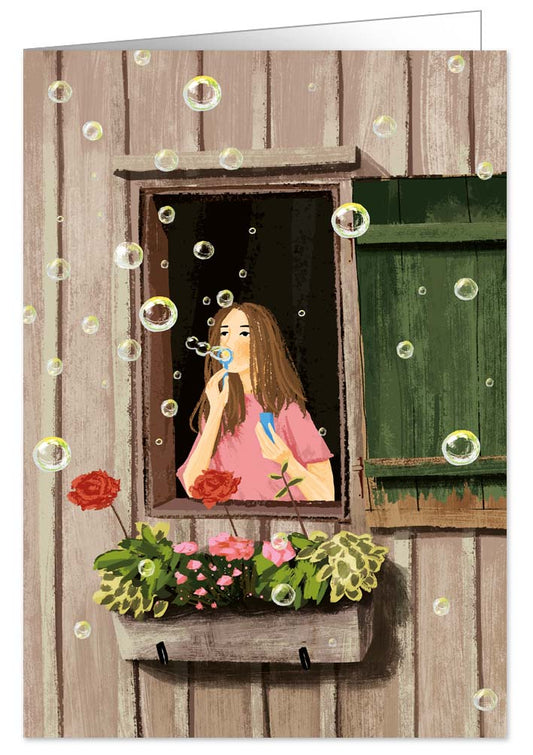 2-part card Quire - Soap bubbles