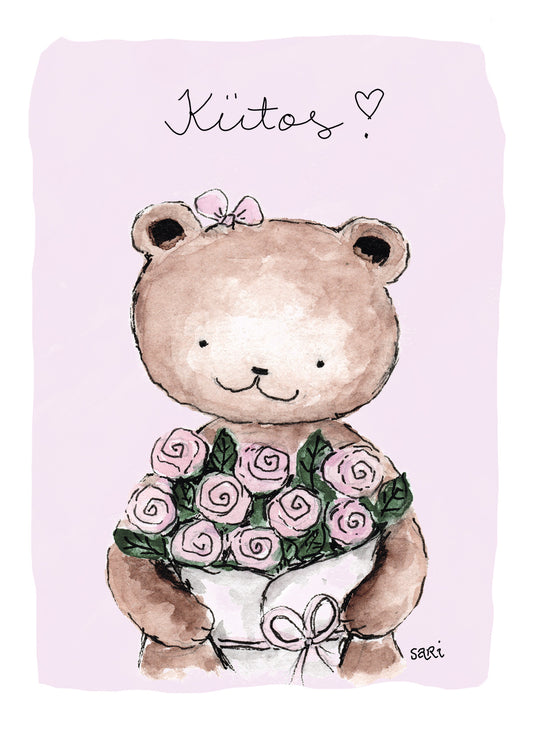 2-part card Sari's Artwork - Teddy, please!