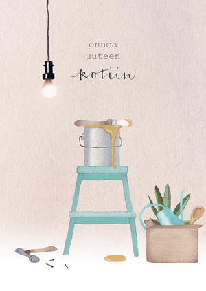 2-osainen kortti Henna Adel - Onnea uuteen kotiin