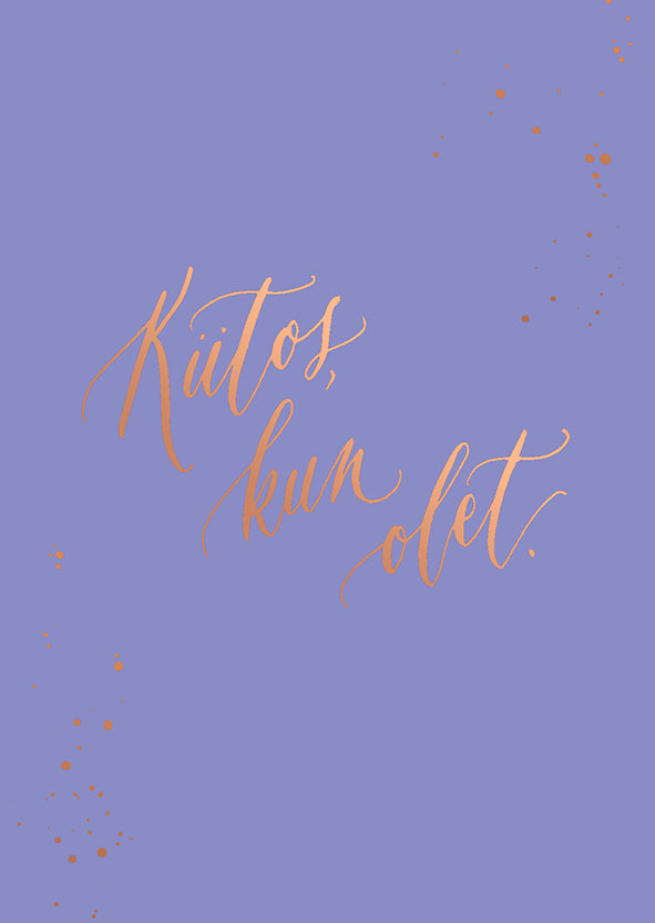 Postikortti Kalligrafiastudio - Kiitos, kun olet