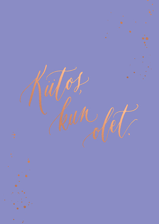 Postikortti Kalligrafiastudio - Kiitos, kun olet