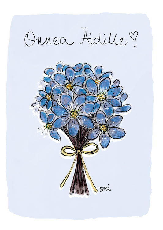 2-part Mother's Day card Sari's Artwork - Anemones