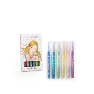Glitter markers 6 pcs Moulin Roty - Rosalies