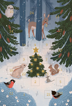 Advent calendar card Kaisu Sandberg - Forest animals