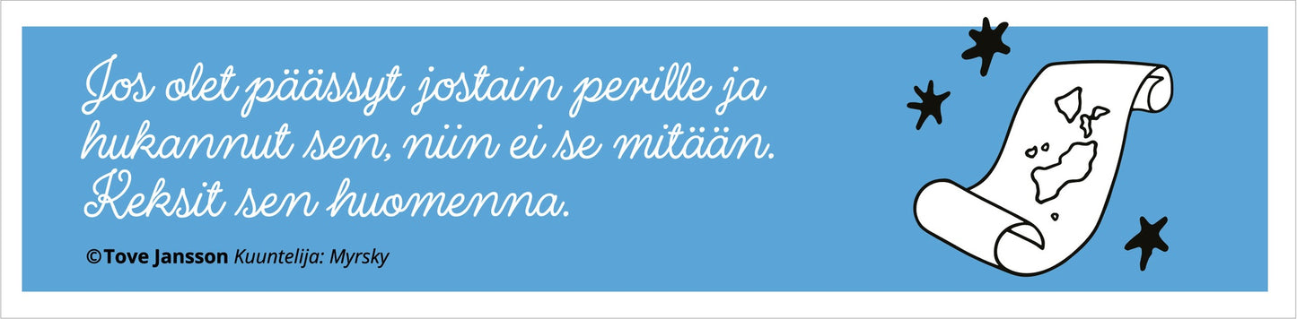 Kirjanmerkki Putinki Letterspress Tove Jansson - Keksit sen huomenna