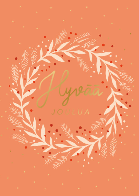2-part Christmas card Putinki Letters - Merry Christmas, Kranssi