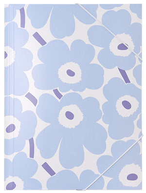 Kulmalukkokansio Marimekko - Unikko vaaleansininen