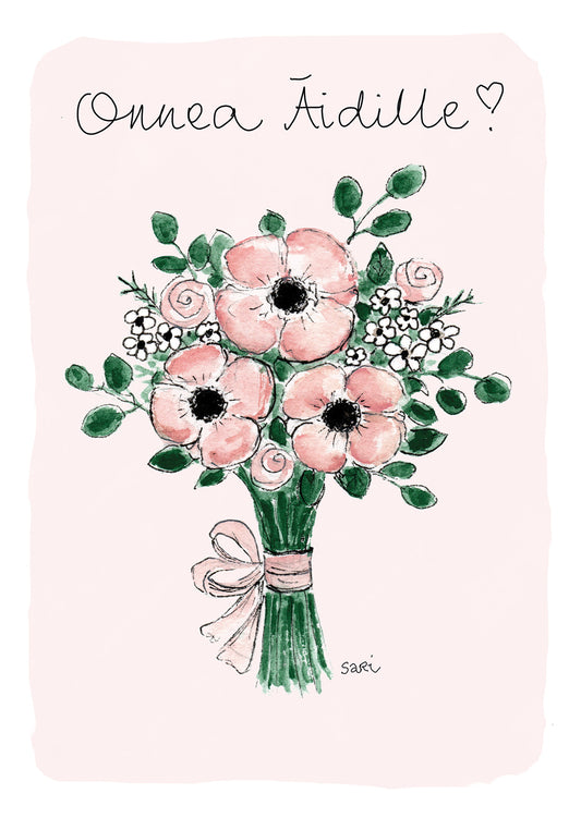 2-part card Sari's Artwork - Bouquet of flowers, Happy Mother's Day