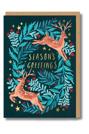 2-part Christmas card Ohh Deer - Season's Greetings